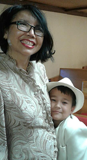 First Lady Chong Cha Flint with grandson Sebastian